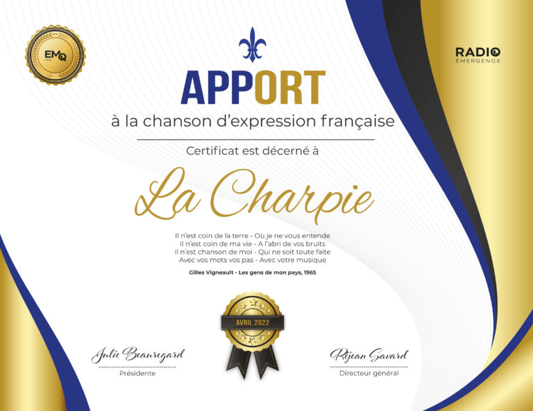 APPORT – Avril 2022 – La Charpie